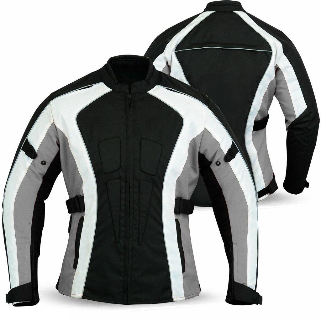 Ladies Women Motorcycle Waterproof Cordura Textile Jacket Motorbike Armours - biznimart