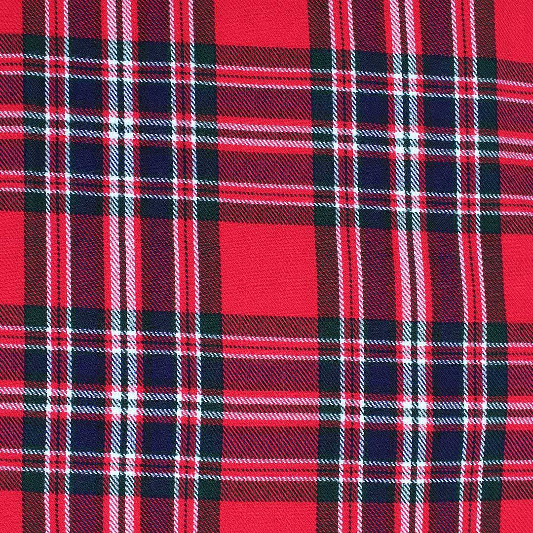 Super Acrylic Wool 13oz Scottish Tartan Kilts 8 Yards With Box Pleats 24" Regular Drop Fringed Apron 3 Metal Buckles Leather Straps - biznimart