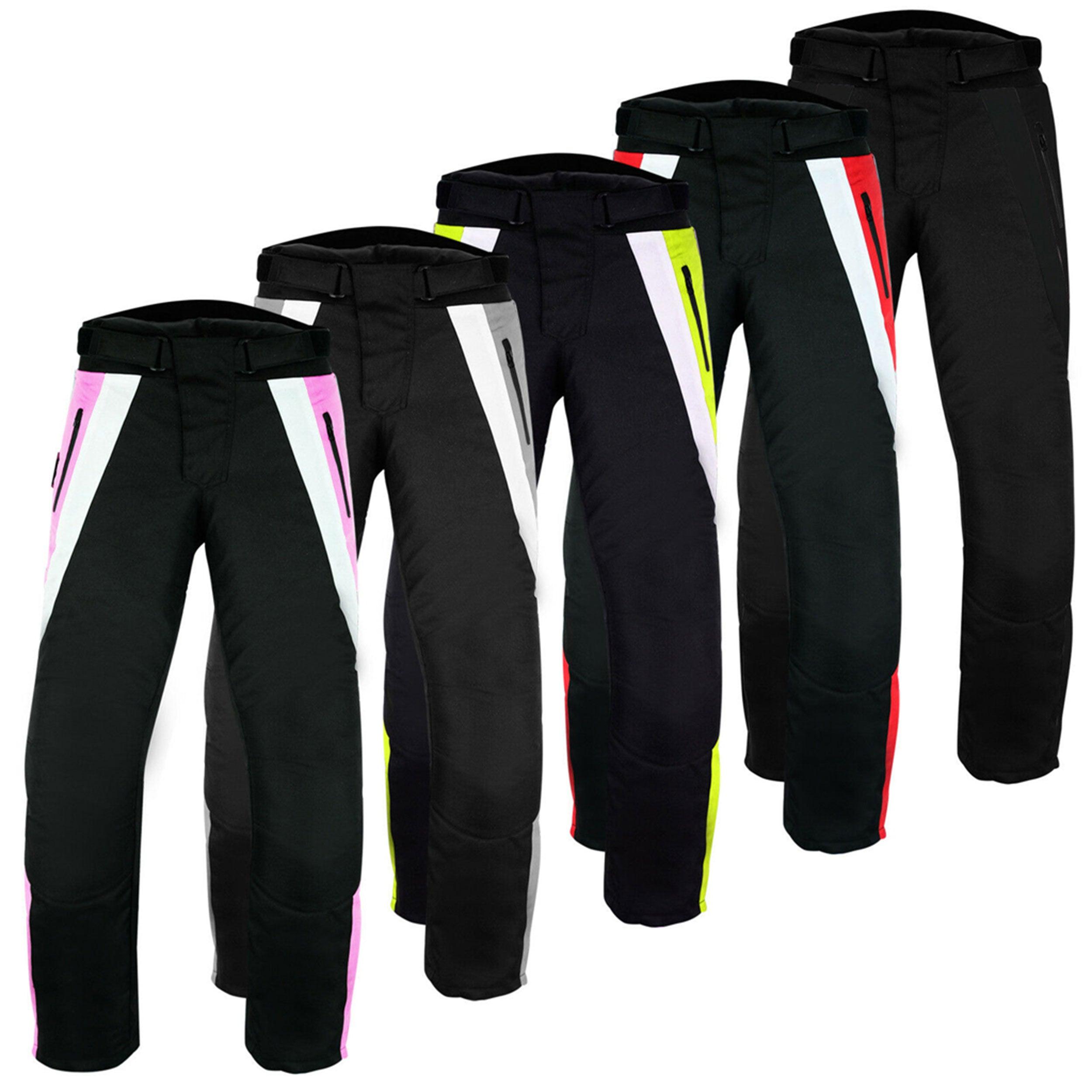 Ladies Motorbike Motorcycle Waterproof Cordura Textile Trousers Pants Armours - biznimart