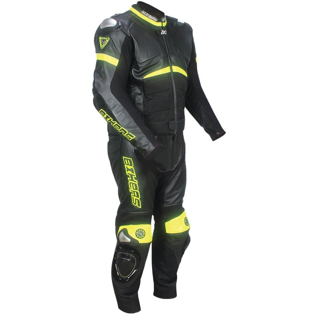 Mens Classic Motorcycle Full Suit CE approved Full Protection Genuine Cowhide Leather - biznimart