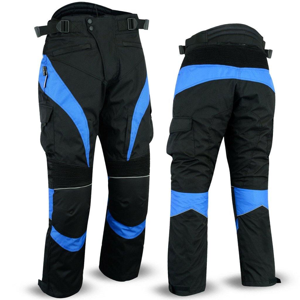 Motorbike Motorcycle Waterproof Cordura Textile Trousers Pants CE Armours - biznimart