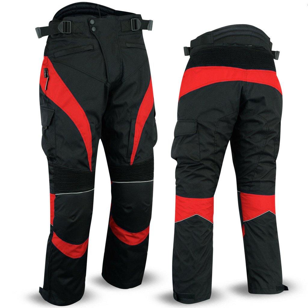 Motorbike Motorcycle Waterproof Cordura Textile Trousers Pants CE Armours - biznimart