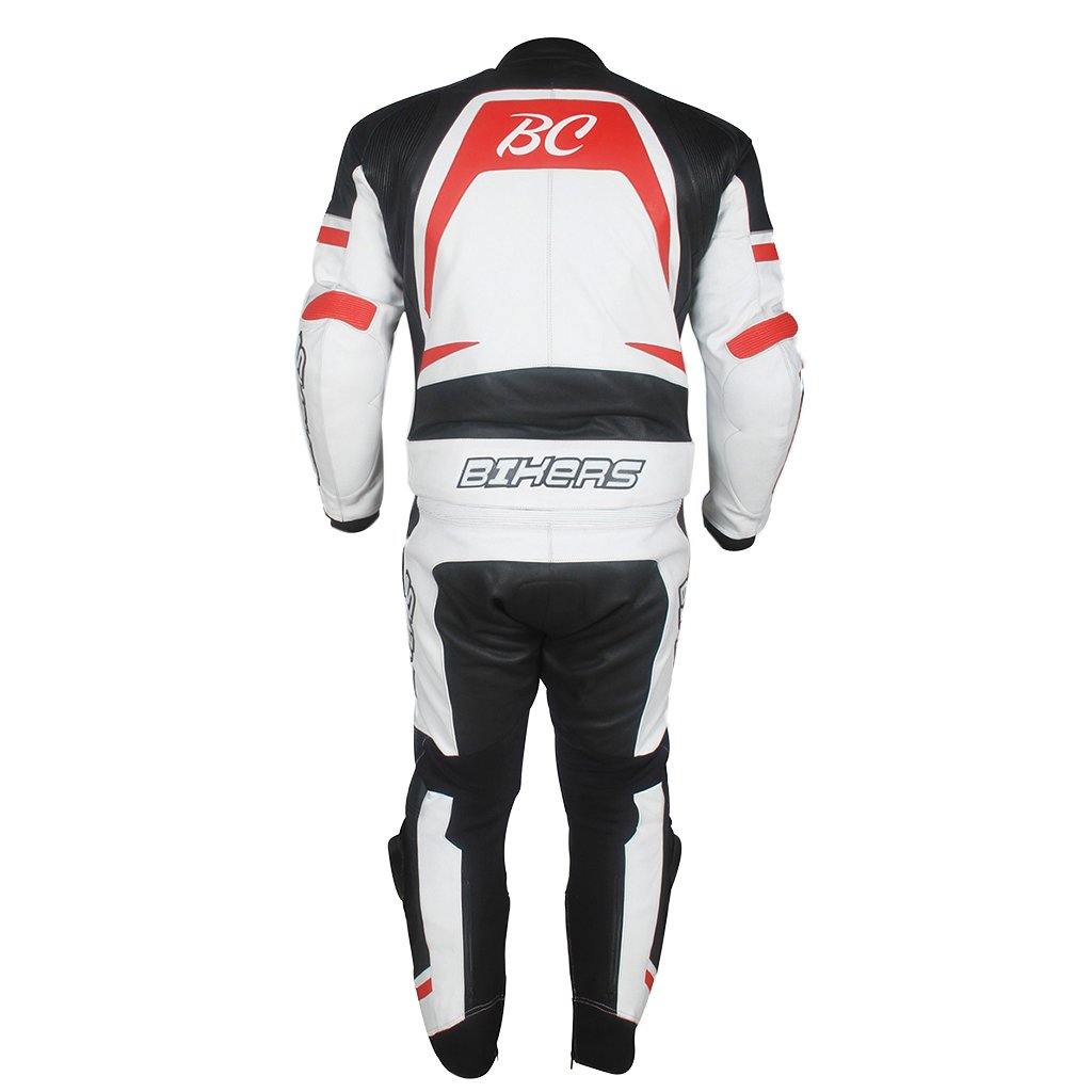 Mens Classic Motorcycle Suit CE approved Full Protection 100% Cowhide Leather - biznimart