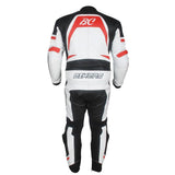 Mens Classic Motorcycle Suit CE approved Full Protection 100% Cowhide Leather - biznimart