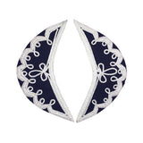 Navy Blue Pipe Band Doublet With Scrolling Silver Braid