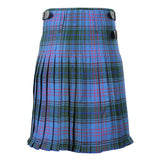 Super Acrylic Wool 13oz Scottish Tartan Kilts 8 Yards With Box Pleats 24" Regular Drop Fringed Apron 3 Metal Buckles Leather Straps - biznimart