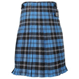 Super Acrylic Wool 13oz Scottish Tartan Kilts 8 Yards With Box Pleats 24" Regular Drop Fringed Apron 3 Metal Buckles Leather Straps - biznimart