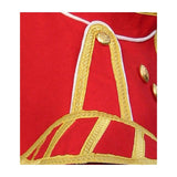 Red Pipe Band Doublet With Gold Braid