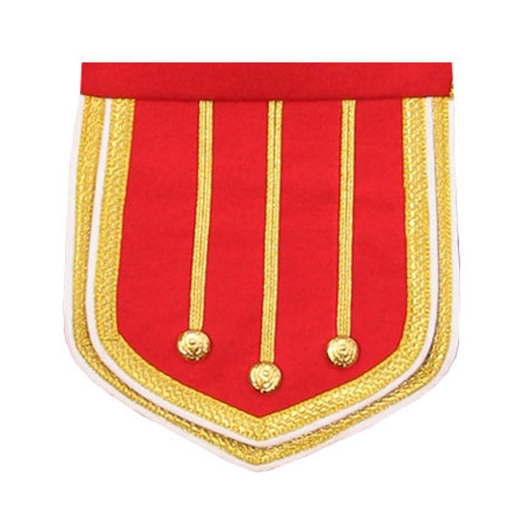 Red Pipe Band Doublet With Gold Braid