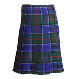 Scottish Colquhoun Tartan Kilt 8 Yards With Pleats Medium Weight 13oz Leather Straps - biznimart