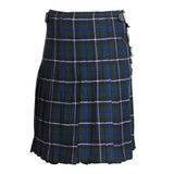 Scottish Blue Douglas Tartan Kilts 8 Yards With Box Pleats Medium Weight 13oz Leather Straps - biznimart