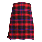 Scottish Broun Tartan Kilt 8 Yards With Pleats Medium Weight 13oz Leather Straps - biznimart