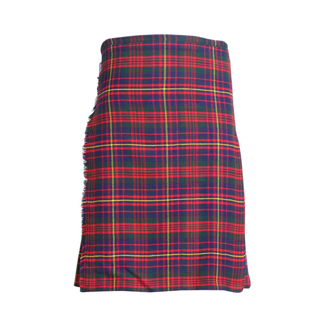 Scottish Cameron Of Erracht Tartan Kilt 8 Yards With Box Pleats Medium Weight 13oz Leather Straps - biznimart