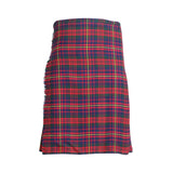 Scottish Cameron Of Erracht Tartan Kilt 8 Yards With Box Pleats Medium Weight 13oz Leather Straps - biznimart