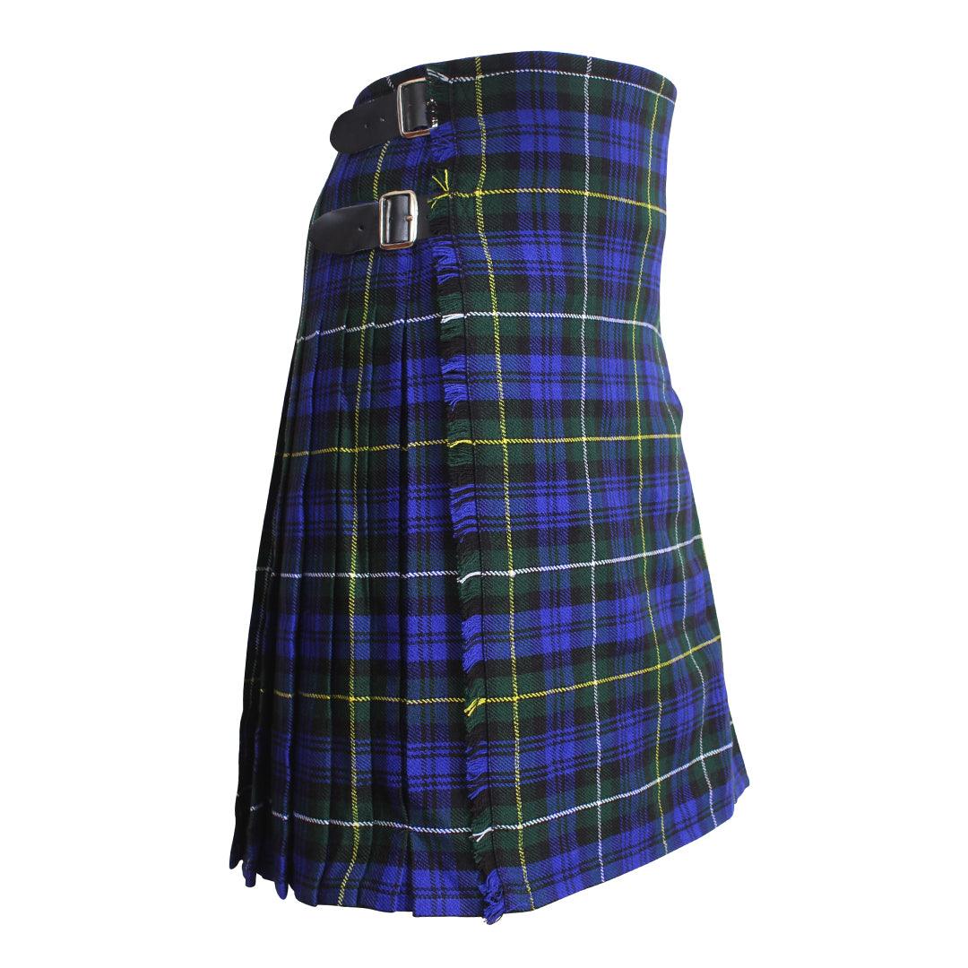 Scottish Campbell Of Argyll Tartan Kilt 8 Yards With Pleats Medium Weight 13oz Leather Straps - biznimart