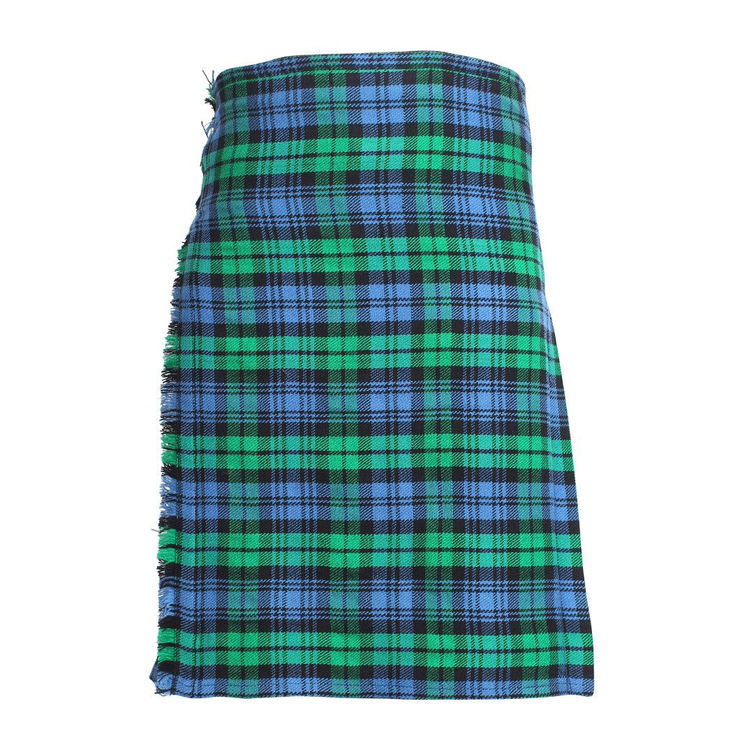 Scottish Campbell Old Ancient Tartan Kilt 8 Yards With Pleats Medium Weight 13oz Leather Straps