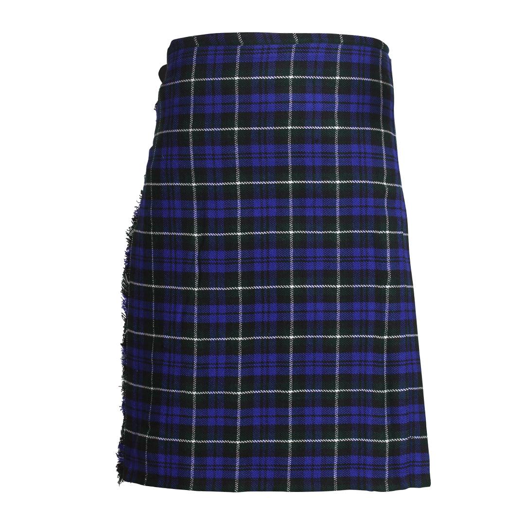Scottish Clan Campbell Tartan Kilt 8 Yards With Pleats Medium Weight 13oz Leather Straps - biznimart