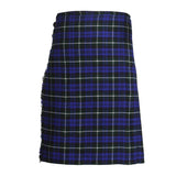 Scottish Clan Campbell Tartan Kilt 8 Yards With Pleats Medium Weight 13oz Leather Straps - biznimart