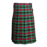 Scottish County Waterford Tartan Kilt 8 Yards With Pleats Medium Weight 13oz Leather Straps - biznimart