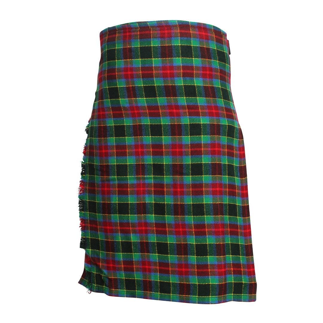 Scottish County Waterford Tartan Kilt 8 Yards With Pleats Medium Weight 13oz Leather Straps - biznimart