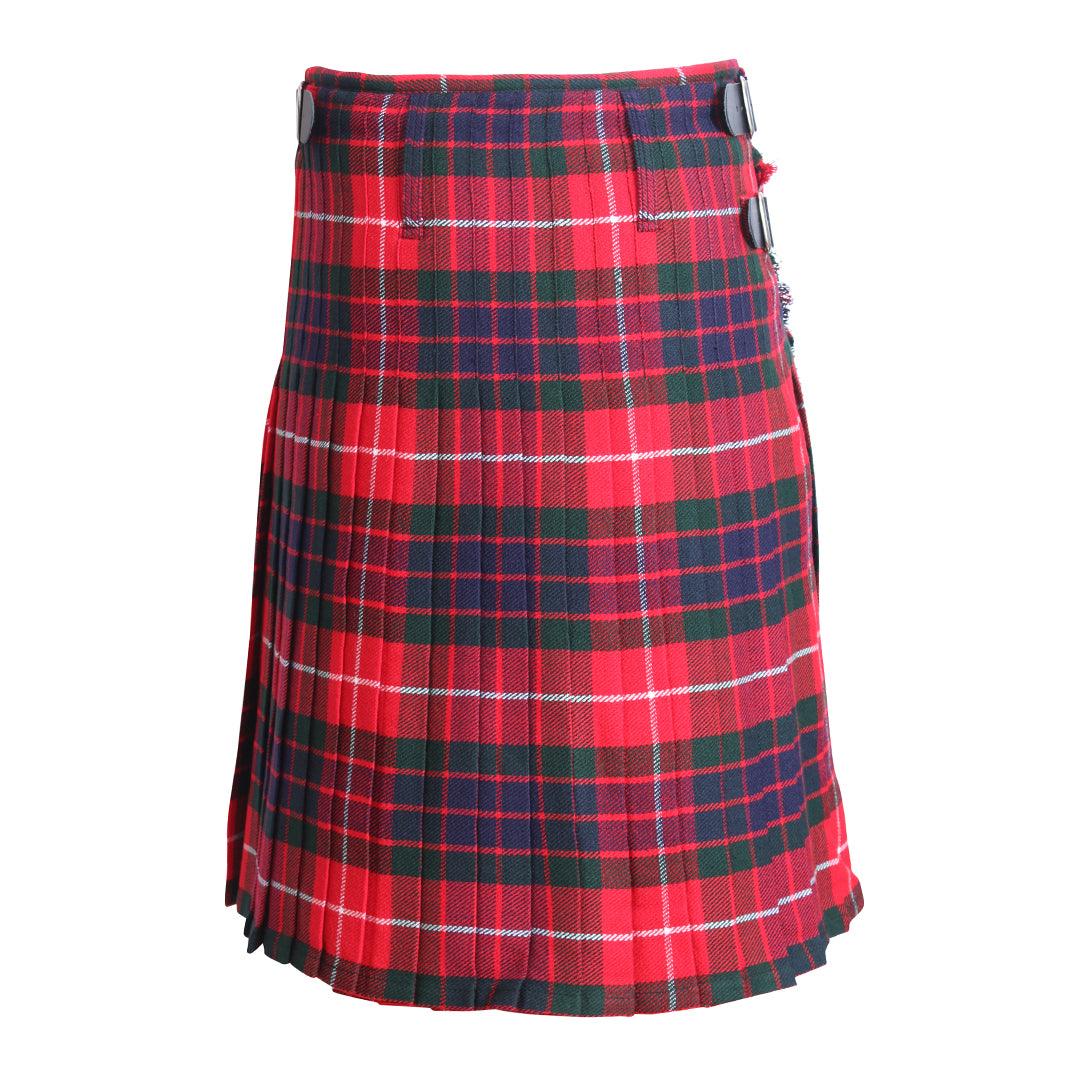 Scottish Fraser Tartan Kilt 8 Yards With Pleats Medium Weight 13oz Leather Straps - biznimart