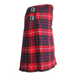 Scottish Fraser Tartan Kilt 8 Yards With Pleats Medium Weight 13oz Leather Straps - biznimart