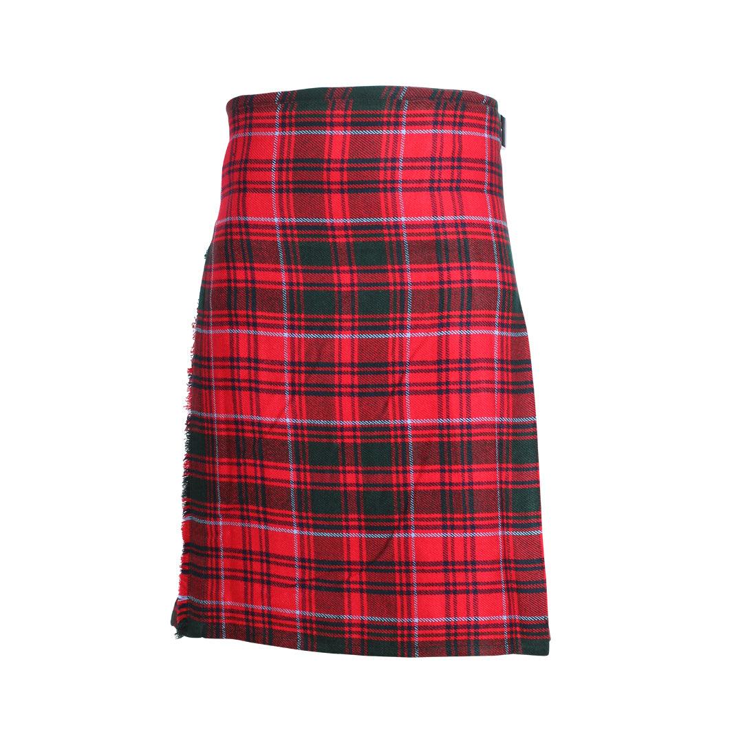 Scottish Grant Tartan Kilt 8 Yards With Box Pleats Medium Weight 13oz Leather Straps - biznimart