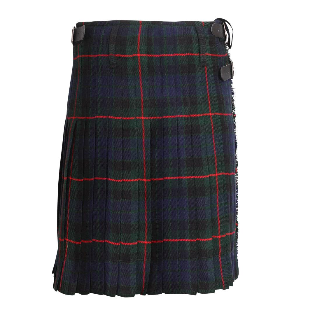 Scottish Gunn Tartan Kilts 8 Yards With Box Pleats Medium Weight 13oz Leather Straps