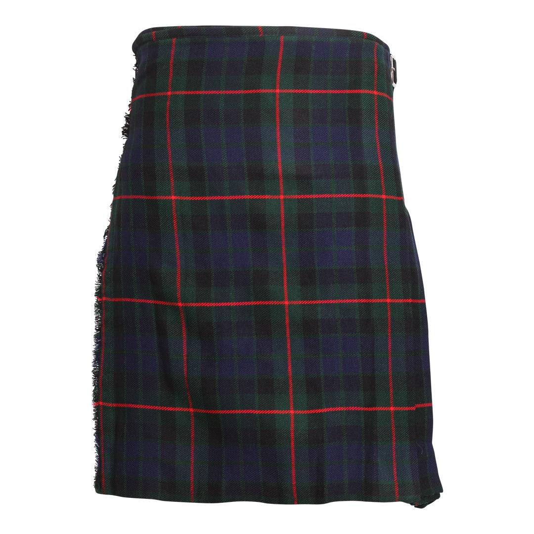 Scottish Gunn Tartan Kilts 8 Yards With Box Pleats Medium Weight 13oz Leather Straps