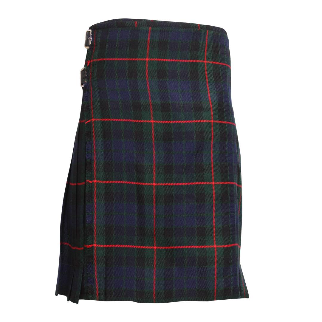 Scottish Gunn Tartan Kilts 8 Yards With Box Pleats Medium Weight 13oz Leather Straps