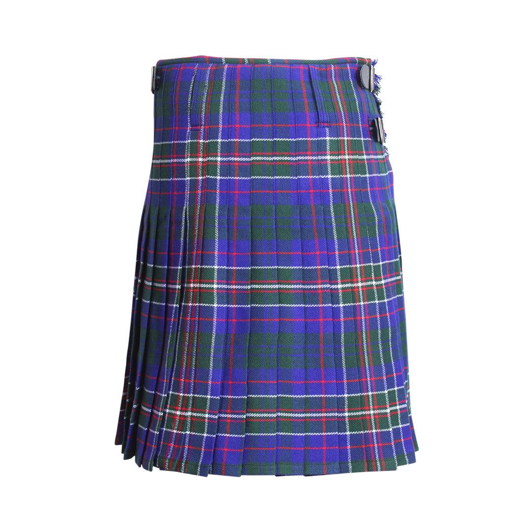 Scottish Hunter Of Hunterston Tartan Kilt 8 Yards With Box Pleats Medium Weight 13oz Leather Straps - biznimart