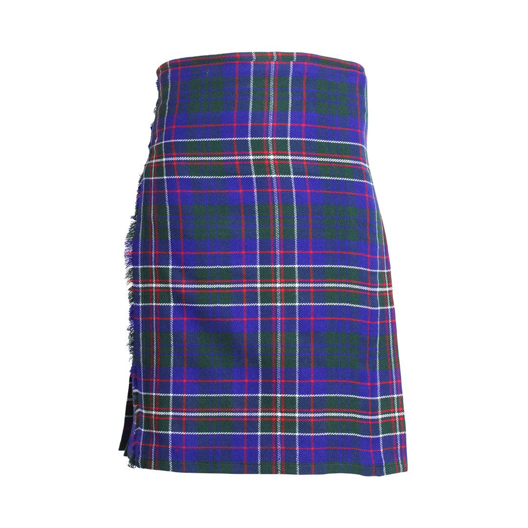 Scottish Hunter Of Hunterston Tartan Kilt 8 Yards With Box Pleats Medium Weight 13oz Leather Straps - biznimart