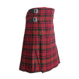 Scottish MacDonald Tartan Kilt 8 Yards With Pleats Medium Weight 13oz Leather Straps