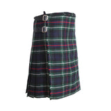 Scottish MacKenzie Tartan Kilt 8 Yards With Pleats Medium Weight 13oz Leather Straps