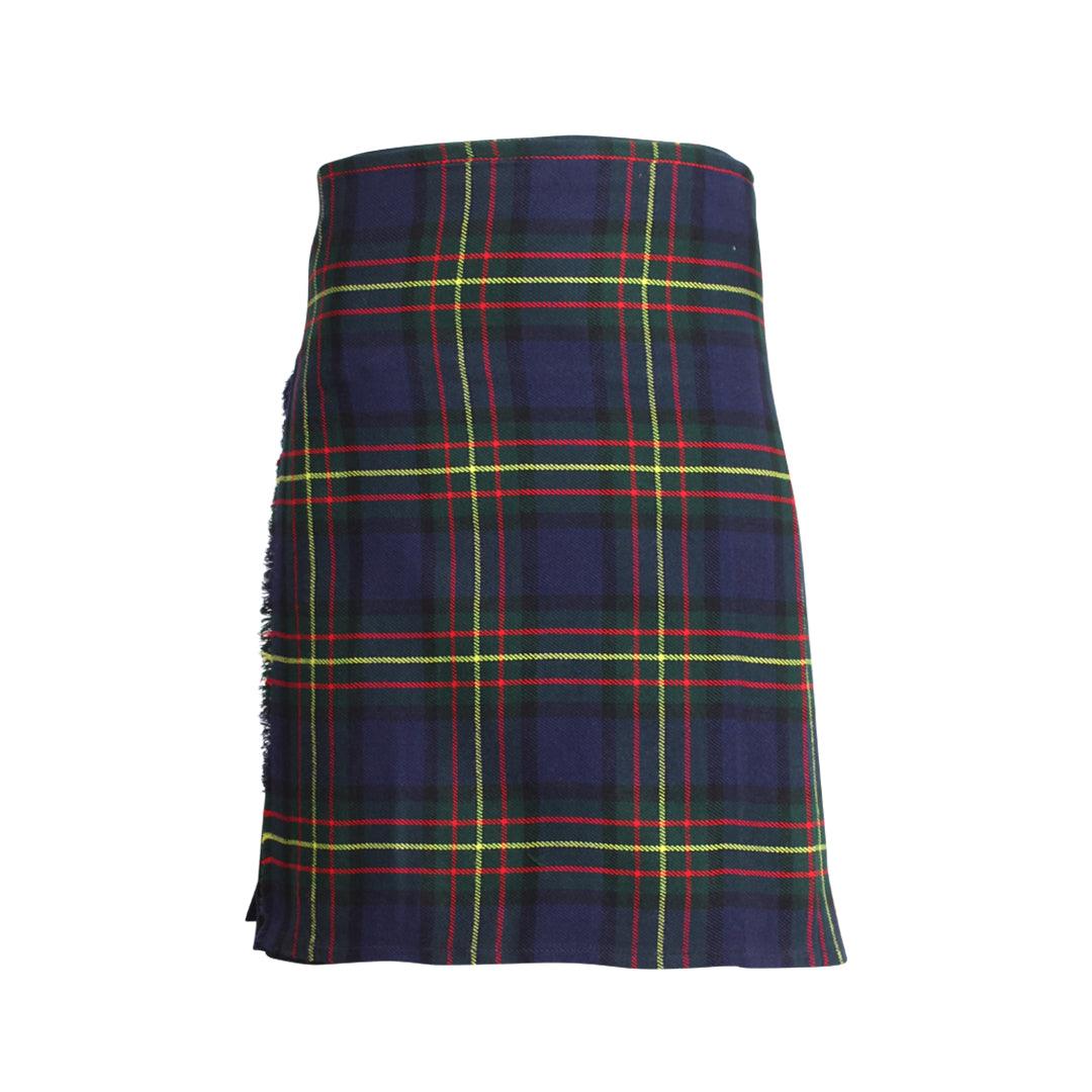 Scottish MacLaren Tartan Kilt 8 Yards With Box Pleats Medium Weight 13oz Leather Straps - biznimart