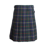 Scottish MacLeod Of Harris Tartan Kilt 8 Yards With Box Pleats Medium Weight 13oz Leather Straps - biznimart