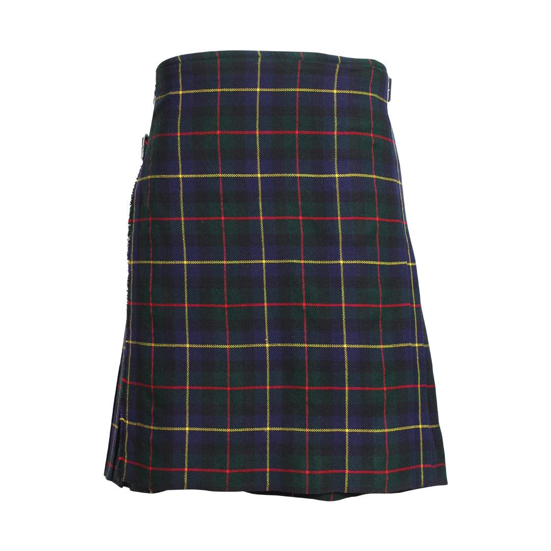 Scottish MacLeod Of Harris Tartan Kilt 8 Yards With Box Pleats Medium Weight 13oz Leather Straps - biznimart
