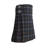 Scottish MacLeod Of Harris Tartan Kilt 8 Yards With Pleats Medium Weight 13oz Leather Straps