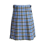 Scottish McCullough Military Reg Tartan Kilt 8 Yards With Box Pleats Medium Weight 13oz Leather Straps - biznimart