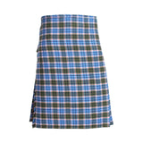 Scottish McCullough Military Reg Tartan Kilt 8 Yards With Box Pleats Medium Weight 13oz Leather Straps - biznimart