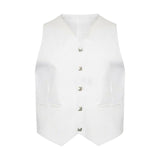 White Argyll Jacket And Vest - biznimart