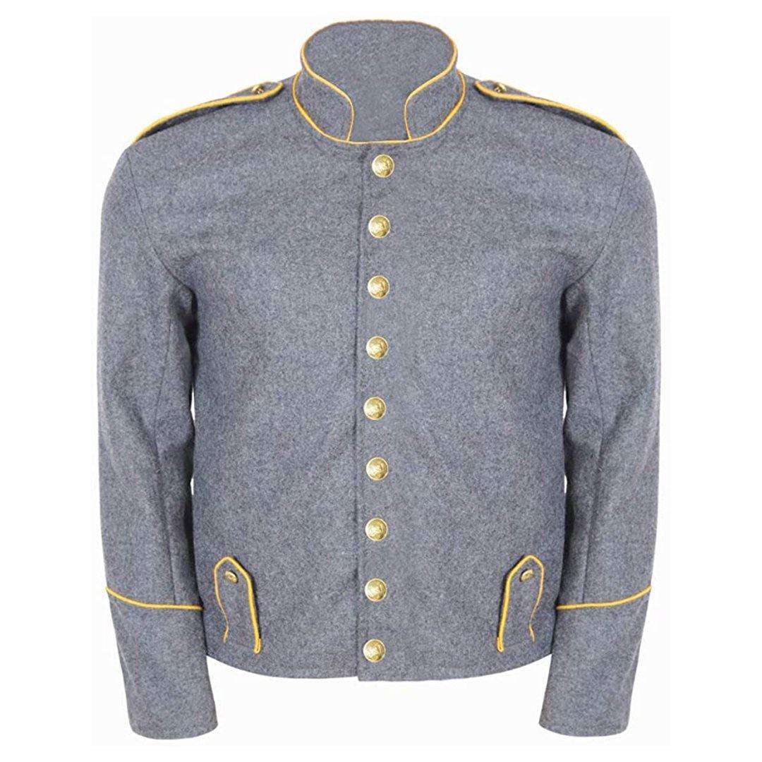 CW CS Richmond Depot Cavalry 1 And Northern Virginia Shell Coat With Yellow Piping Braid - biznimart