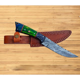 Custom Made Damascus Steel Bull Cutter Knives Set - biznimart