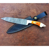 Custom Made Damascus Steel Bull Cutters knives set - biznimart