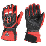 Biker Club Leather Motorbike Thermal Waterproof Gloves Carbon Knuckle Protection