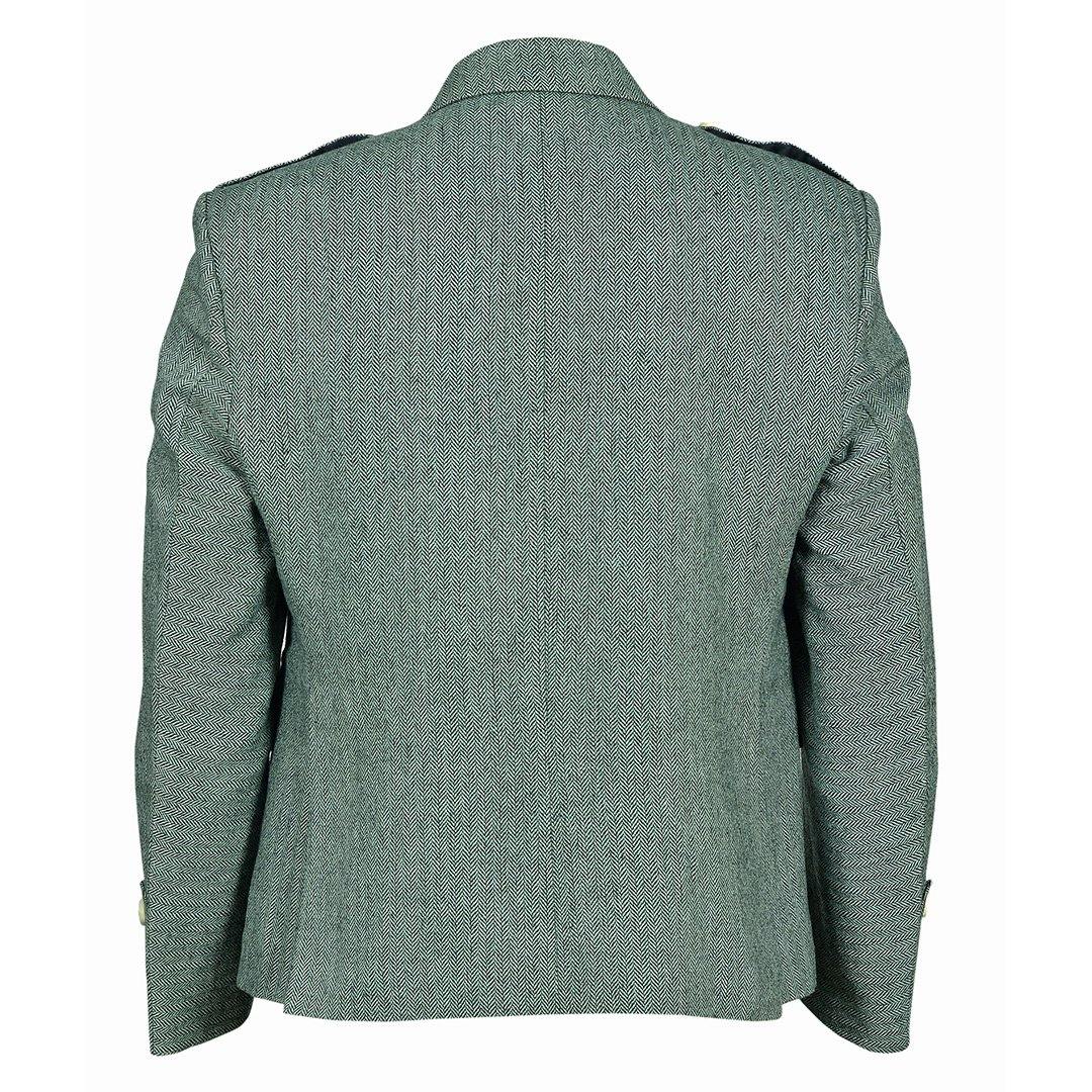Lovat Green Tweed Argyle Kilt Jacket With 5 Button Vest