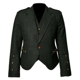 Trendy Scottish Tweed Argyle Kilt Jacket With Waistcoat/Vest - biznimart