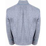 Infantry Sky Blue Piping Grey Pure Wool Shell Jacket - biznimart