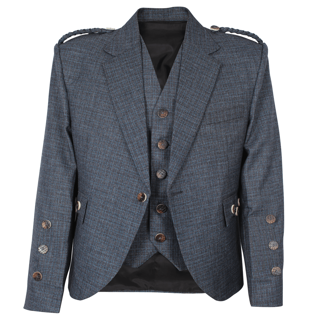 Argyll Jacket Blue Serge Wool With Waistcoat - biznimart