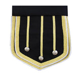 Black Wool Pipe Band Doublet With Gold Braid